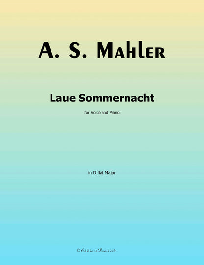 Laue Sommernacht, by Alma Mahler