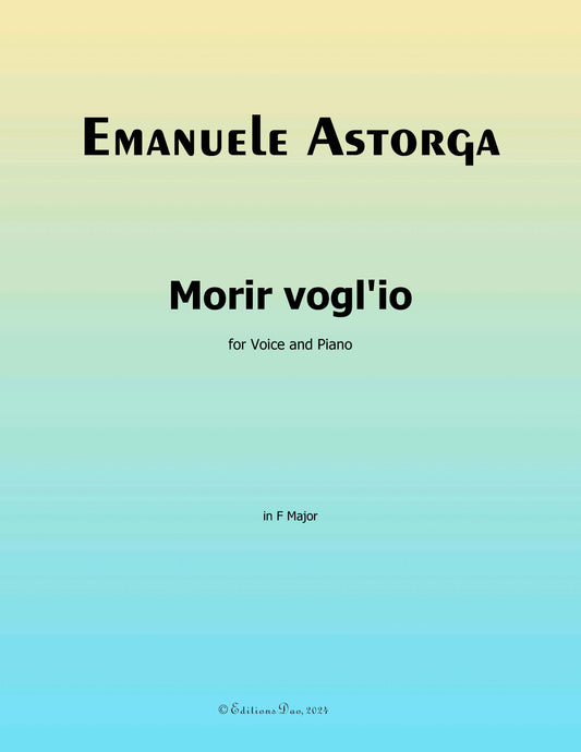 Morir voglio, by Astorga