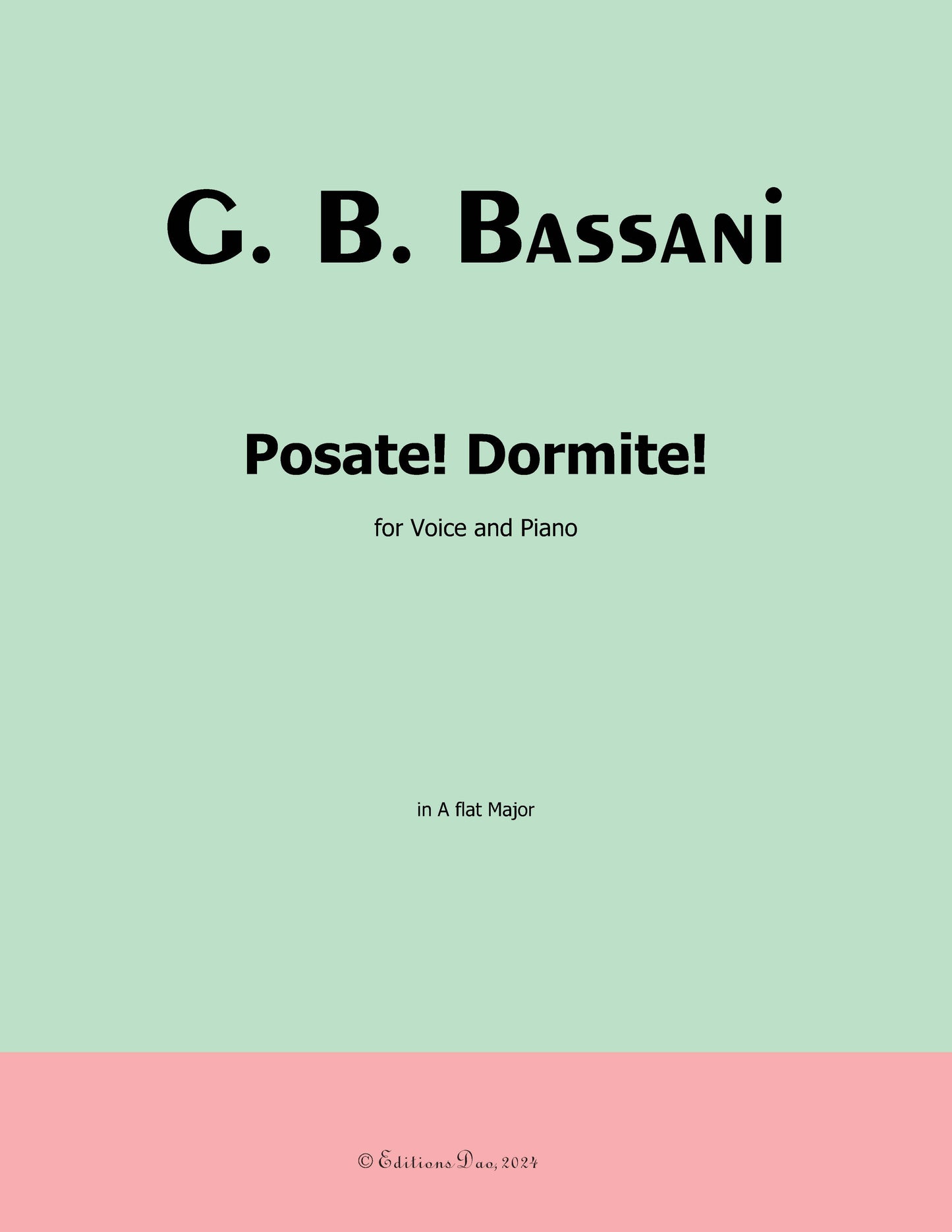 Posate!Dormite!, by G. B. Bassani