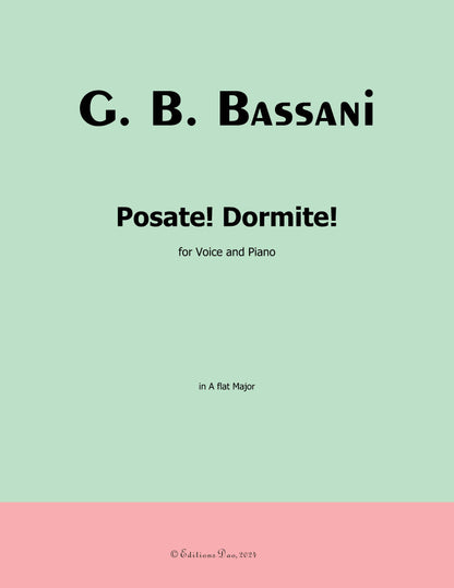 Posate!Dormite!, by G. B. Bassani