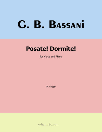 Posate!Dormite!, by G. B. Bassani