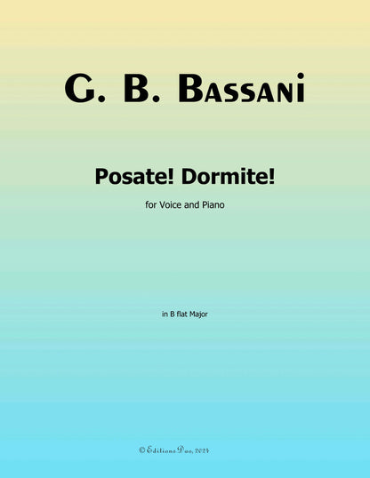 Posate!Dormite!, by G. B. Bassani