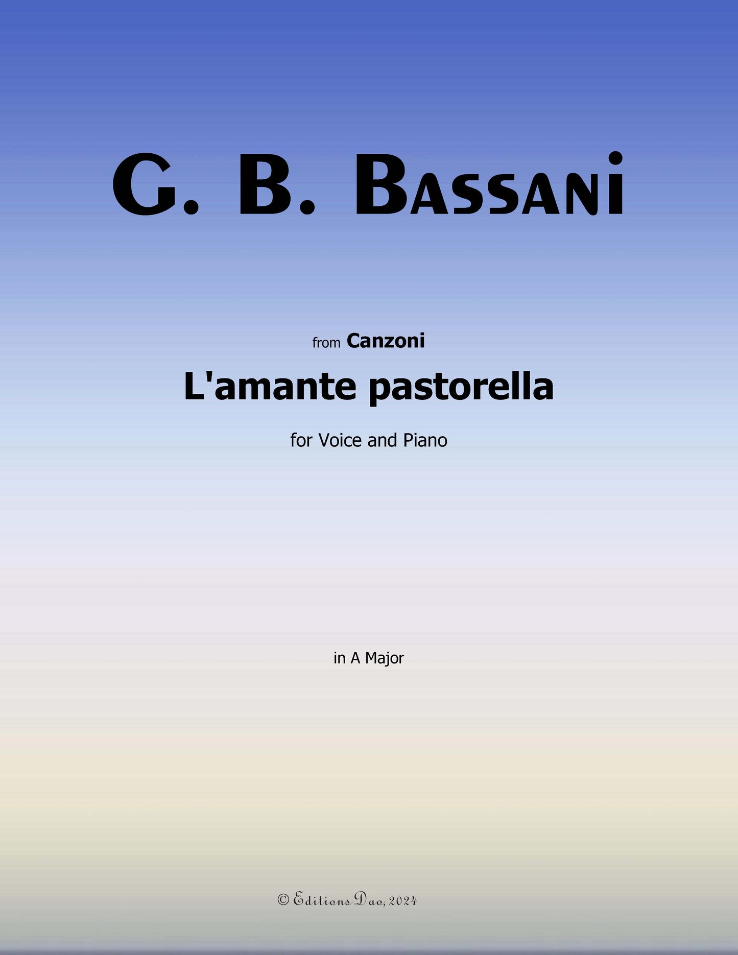 L'amante pastorella, by G. B. Bassani