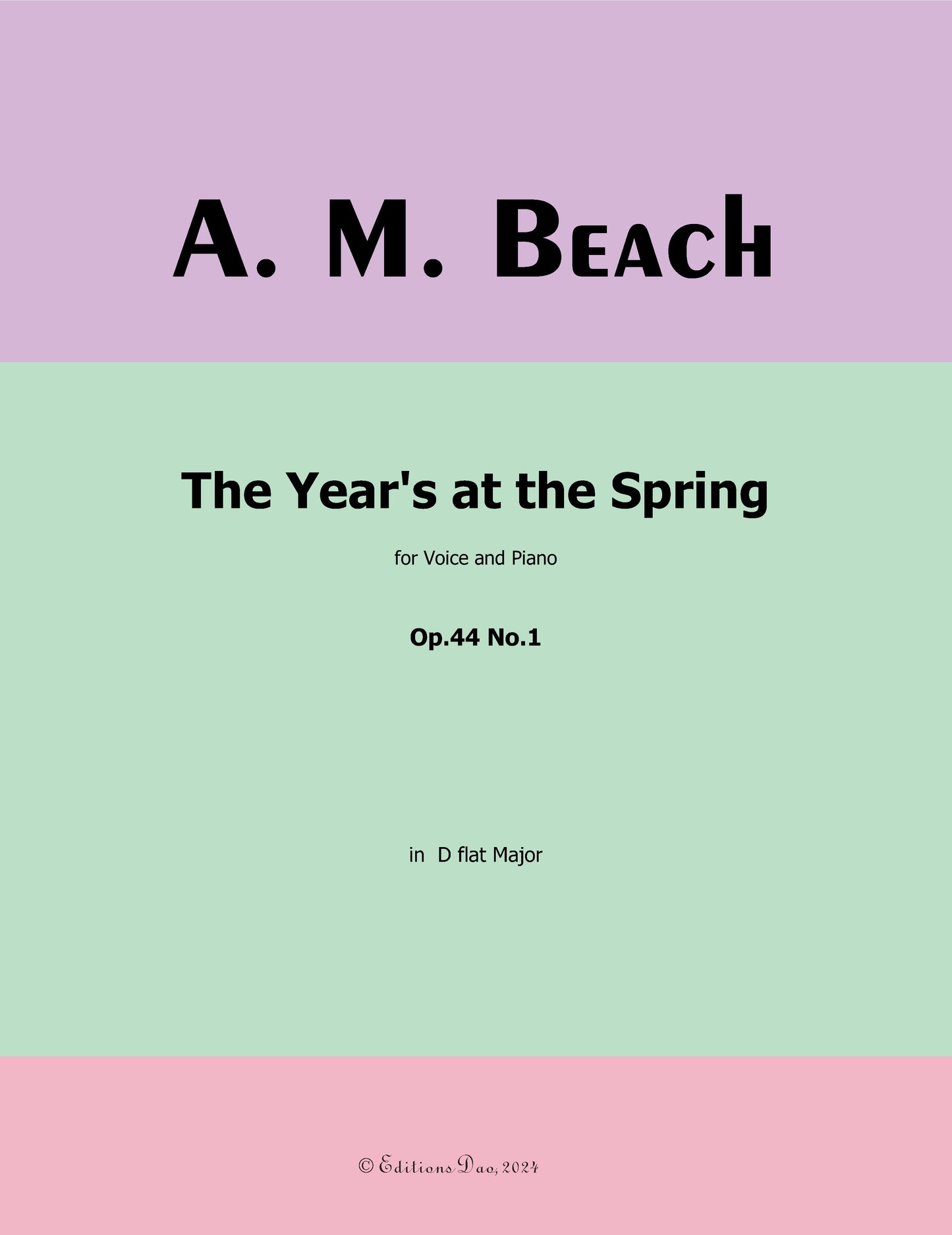 The Year's at the Spring, by A. M. Beach