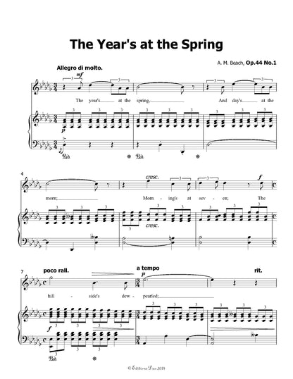 The Year's at the Spring, by A. M. Beach