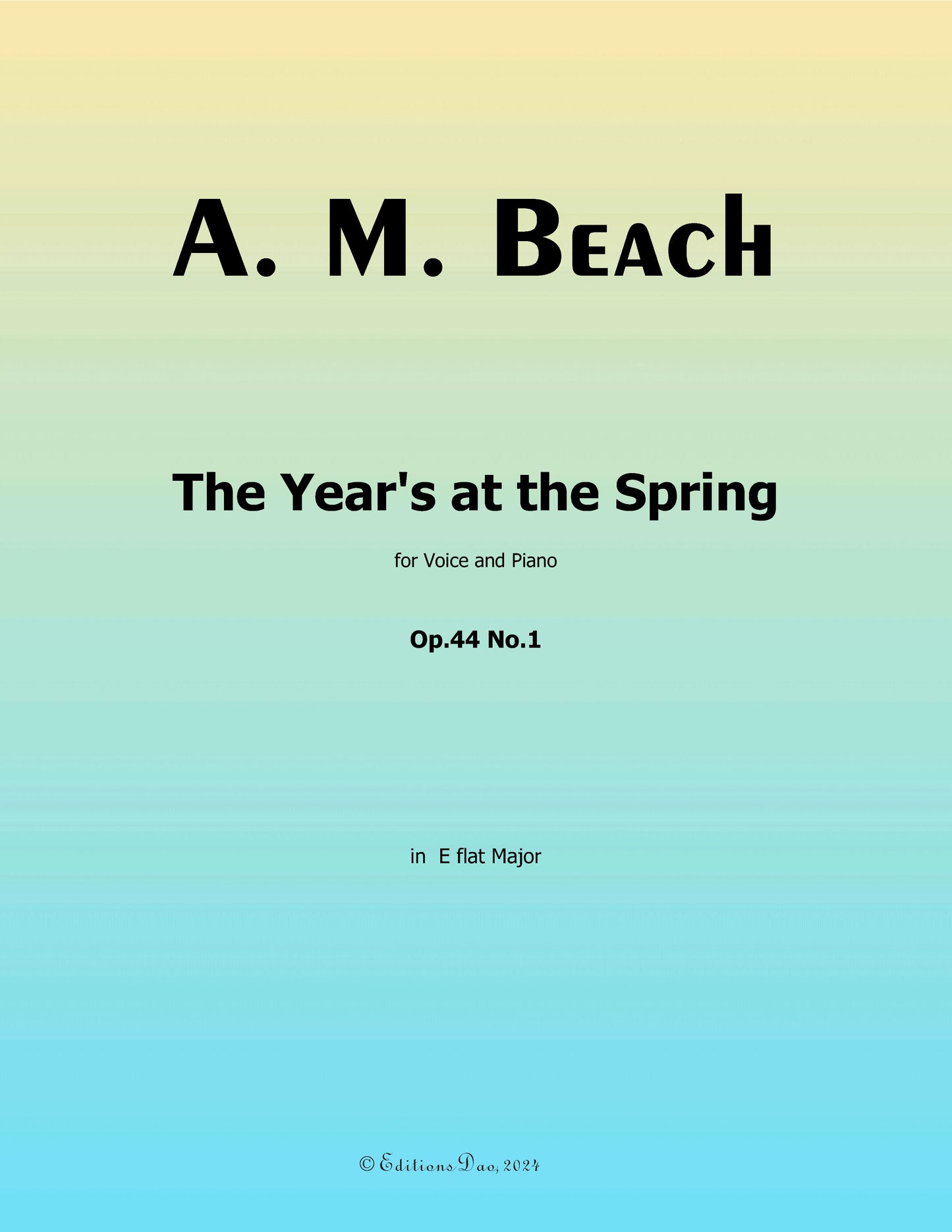 The Year's at the Spring, by A. M. Beach