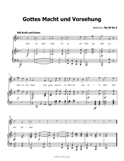 Gottes Macht und Vorsehung, by Beethoven