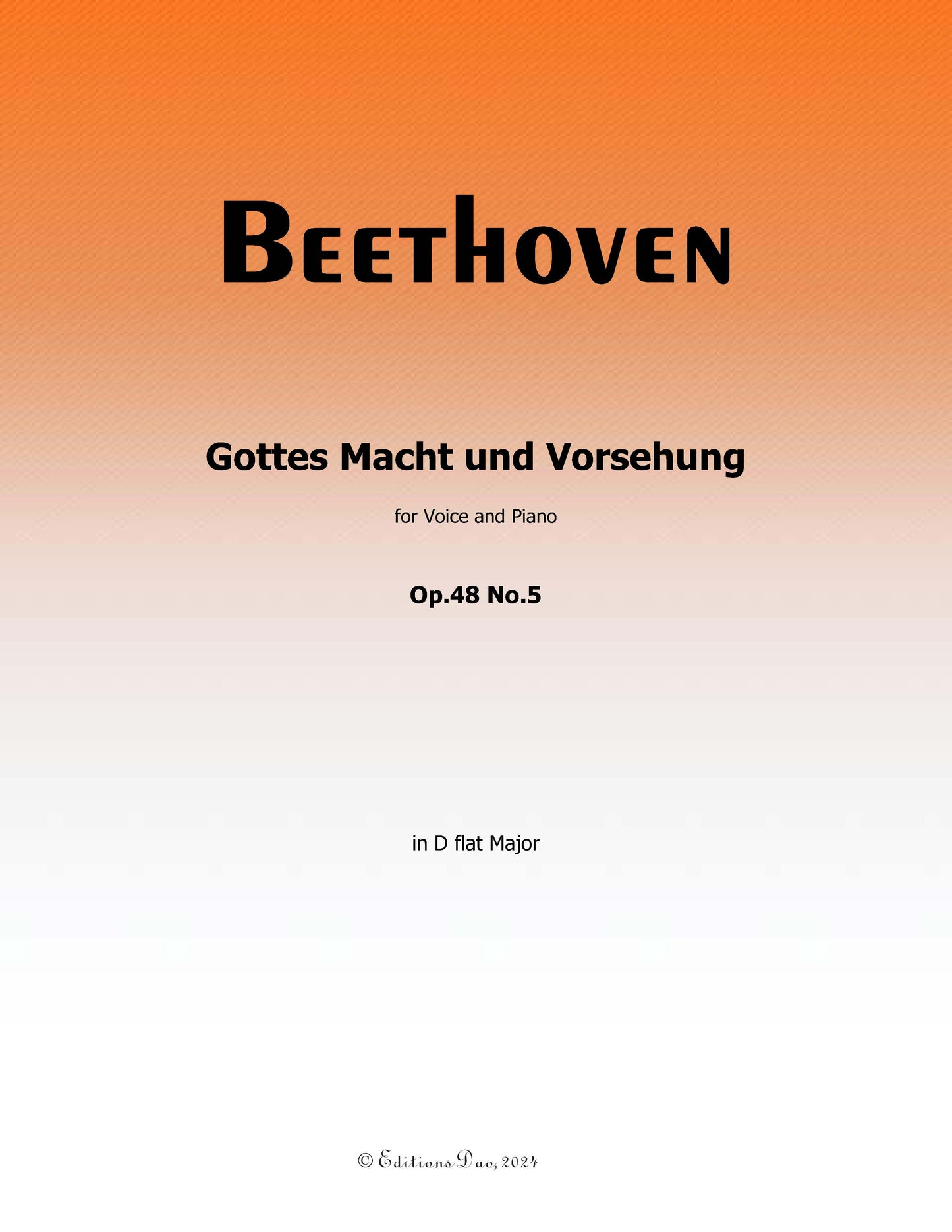 Gottes Macht und Vorsehung, by Beethoven