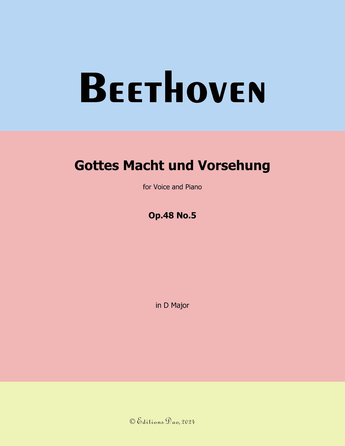 Gottes Macht und Vorsehung, by Beethoven