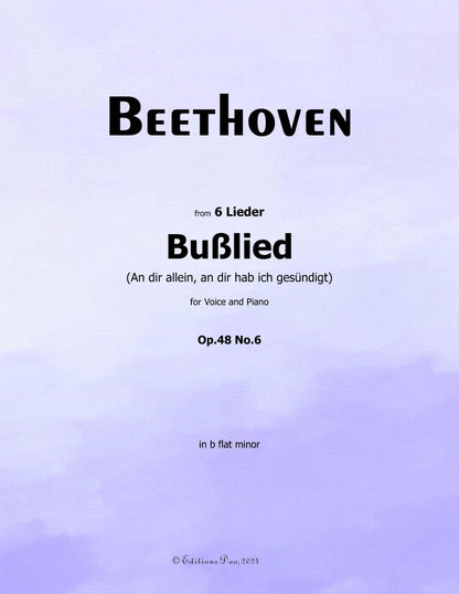 Bußlied, by Beethoven