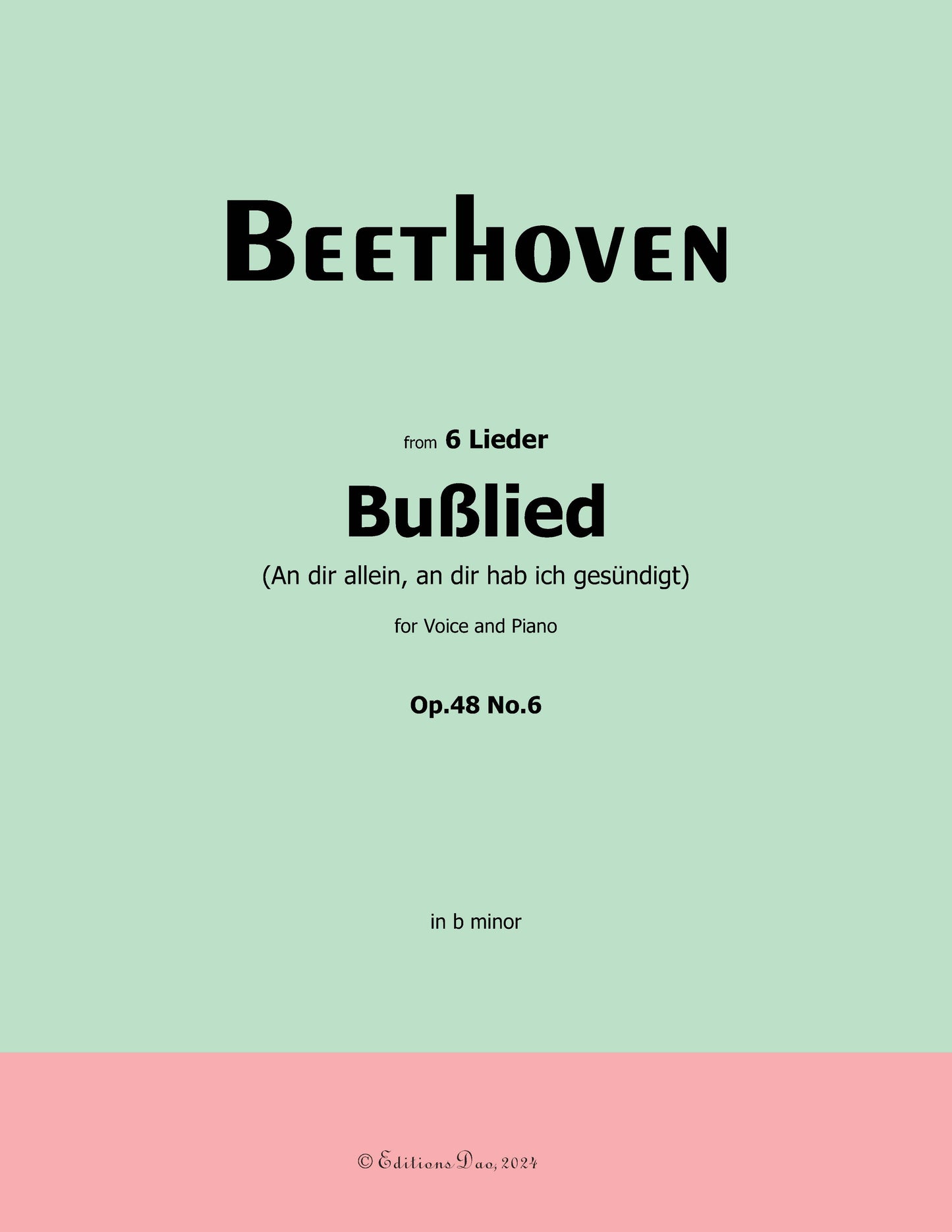 Bußlied, by Beethoven