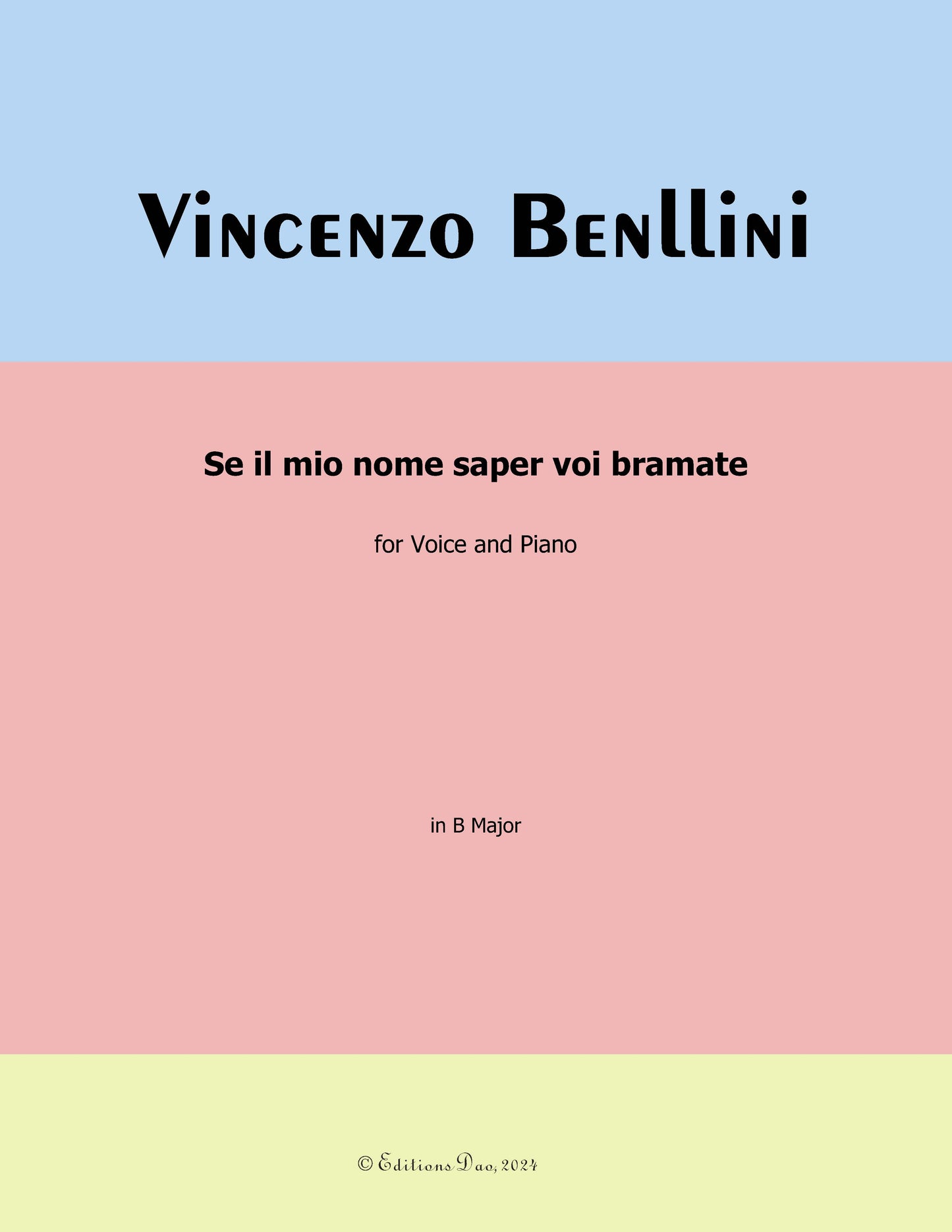 Se Il Mio Nome Saper voi bramate...., by V. Bellini