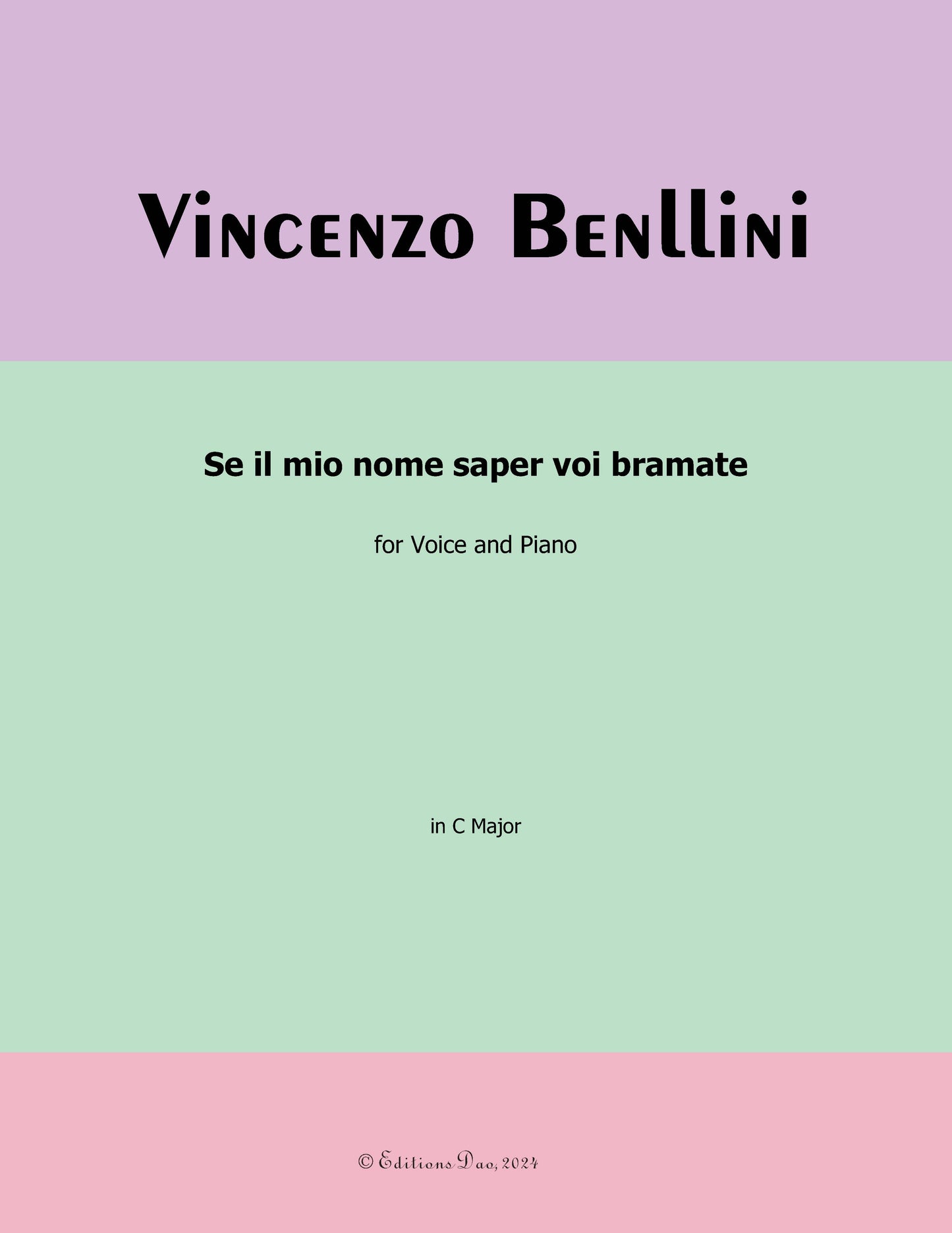 Se Il Mio Nome Saper voi bramate...., by V. Bellini