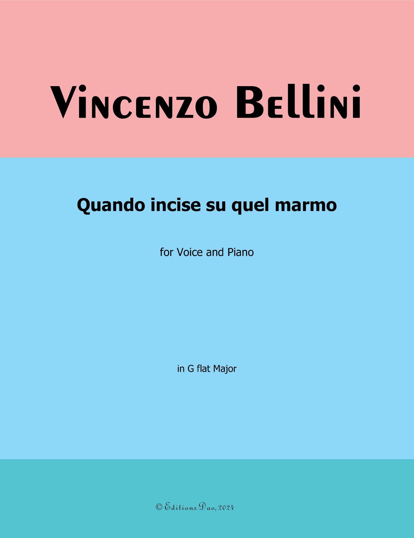 Quando incise su quel marmo, by V. Bellini