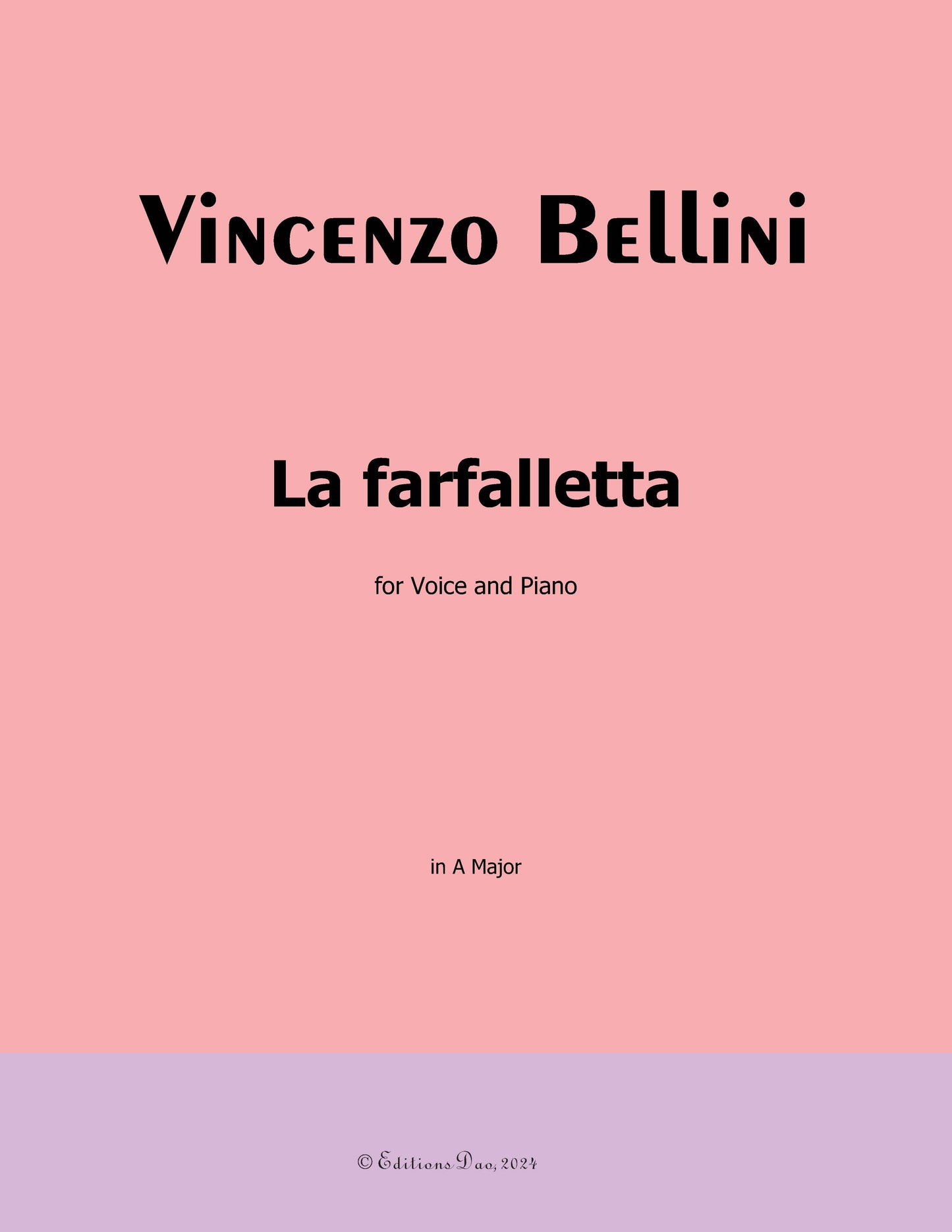 La farfalletta, by V. Bellini