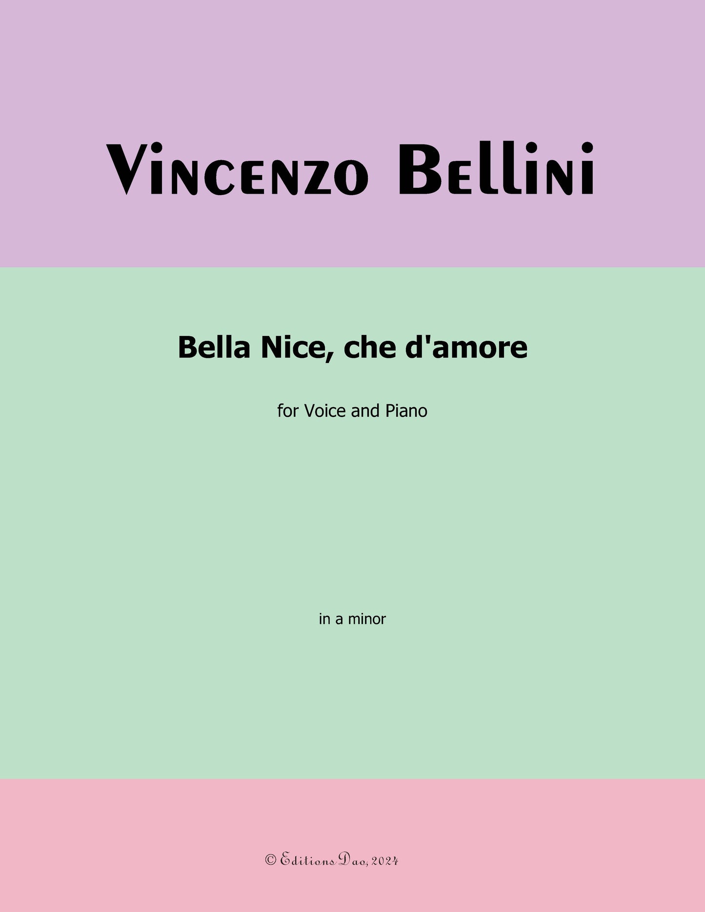 Bella Nice,che d'amore, by V. Bellini