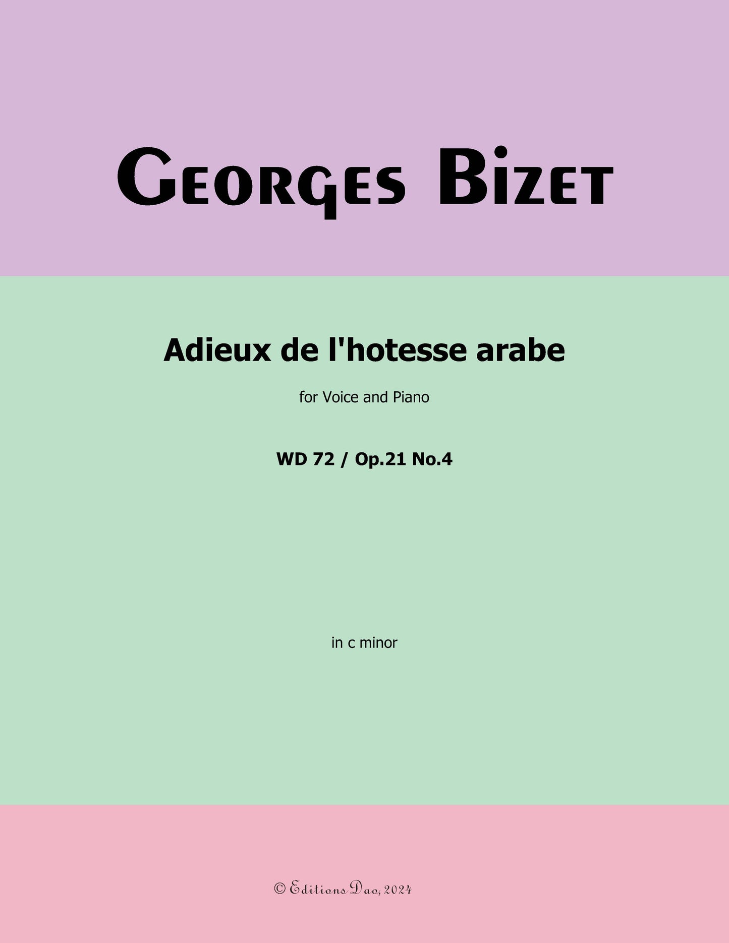 Adieux de l'Hôtesse Arabe by Bizet 