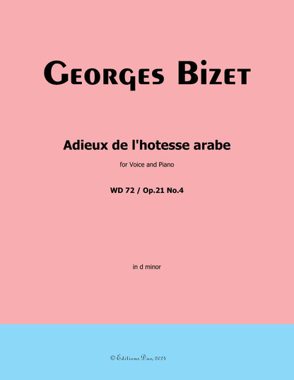 Adieux de l'Hôtesse Arabe by Bizet 