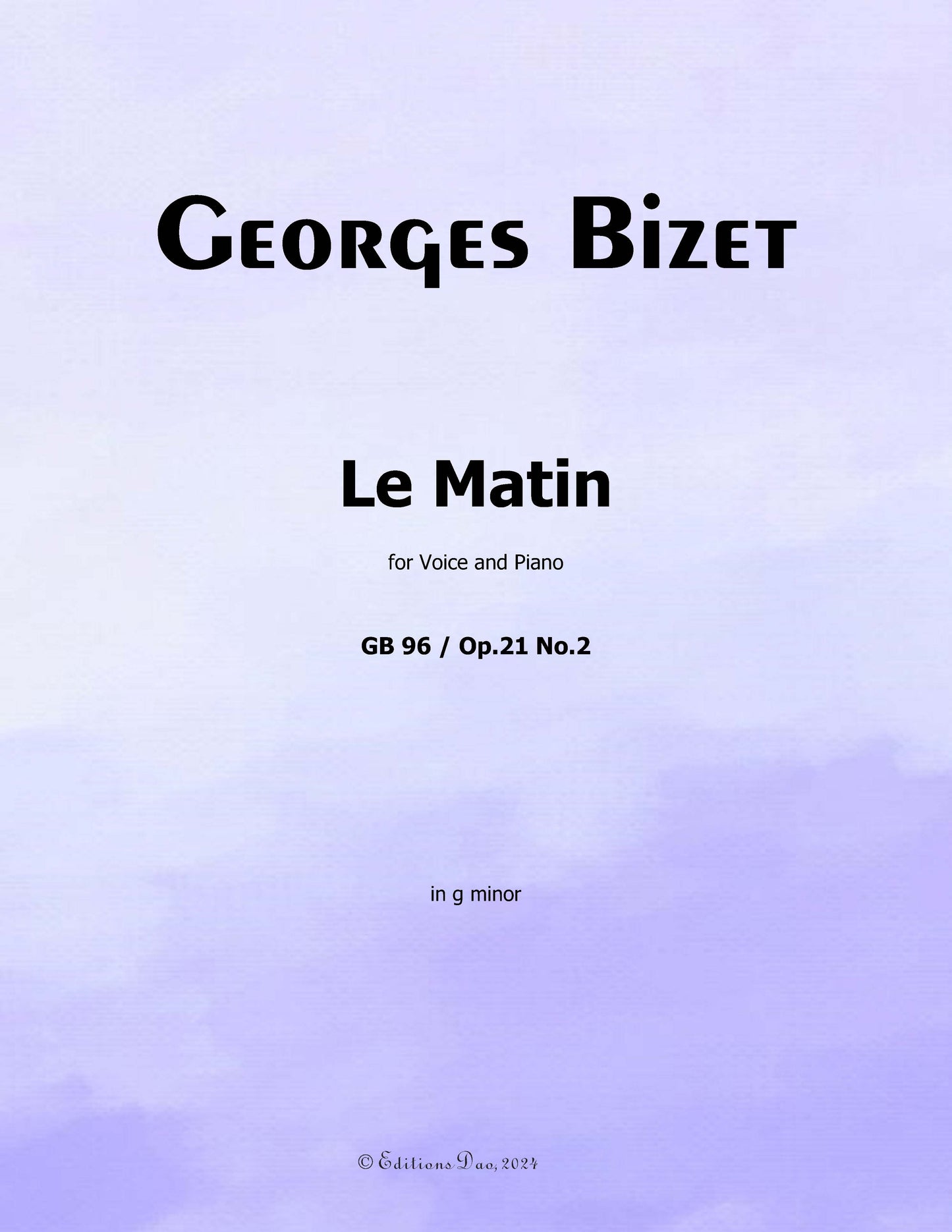 Le Matin, by Bizet