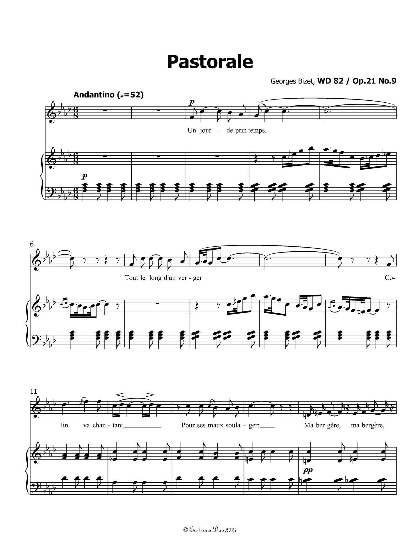 Pastorale, by Bizet