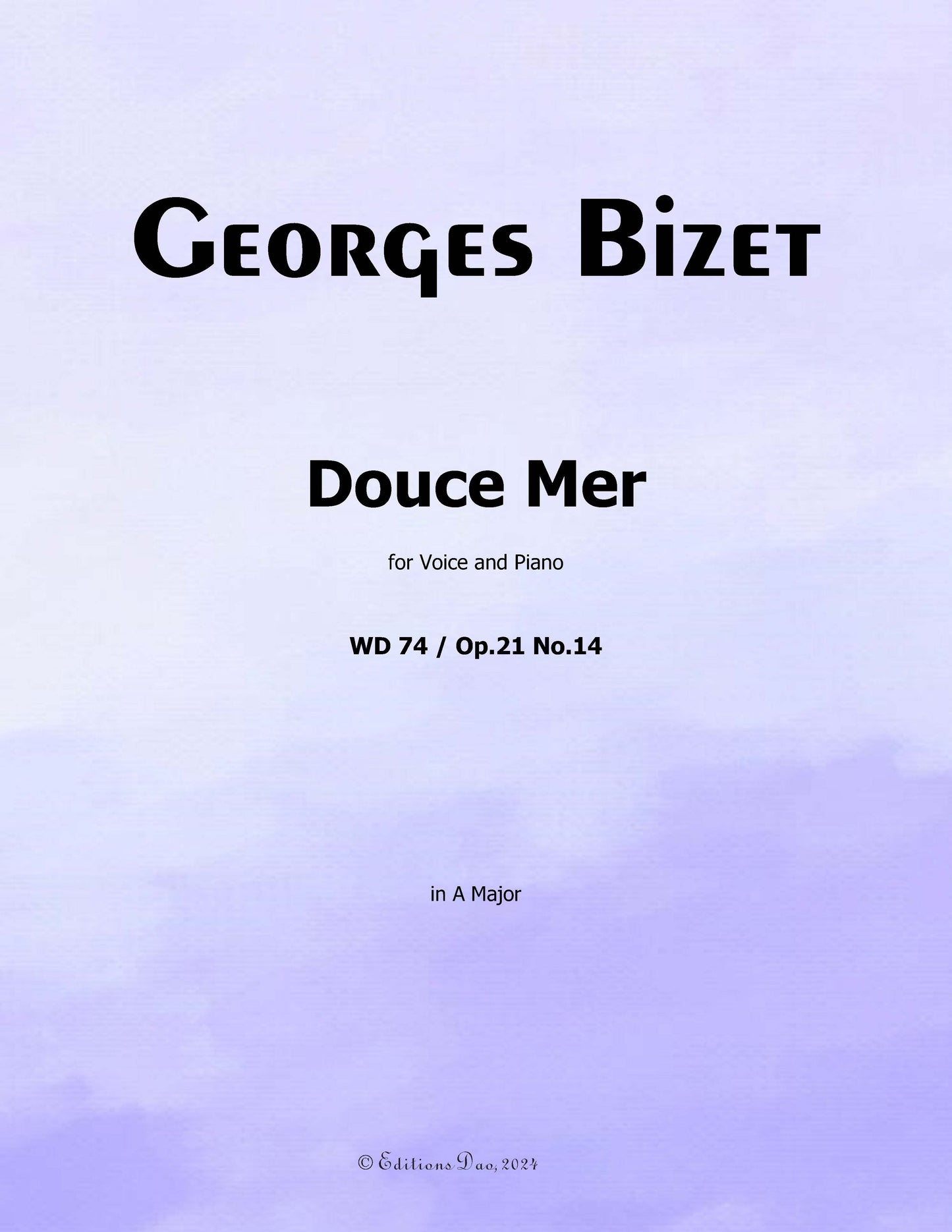 Douce Mer, by Bizet