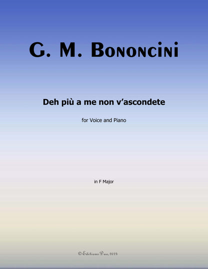 Deh più a me non v'ascondete, by G. M. Bononcini