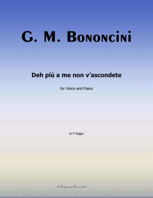 Deh più a me non v'ascondete, by G. M. Bononcini