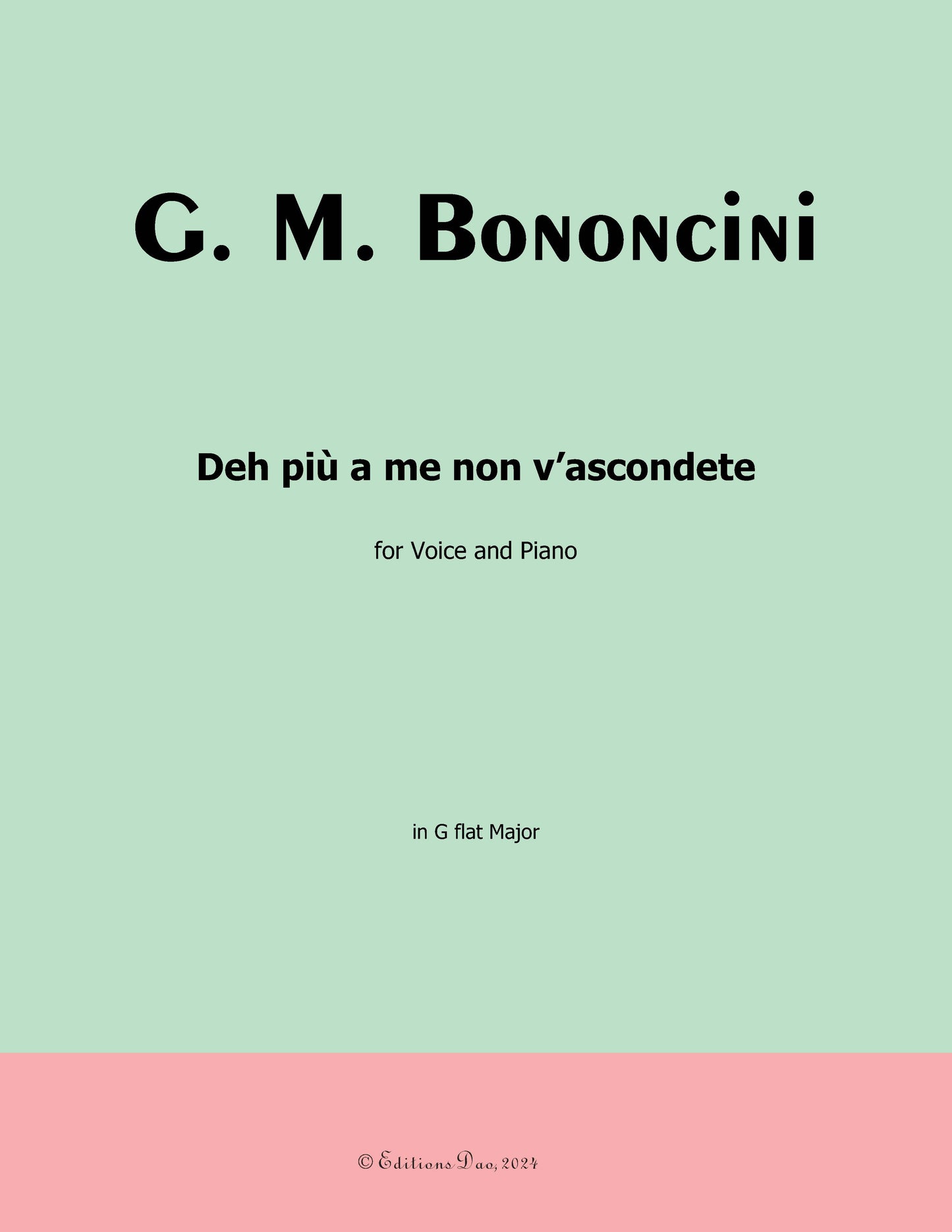 Deh più a me non v'ascondete, by G. M. Bononcini