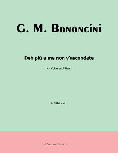 Deh più a me non v'ascondete, by G. M. Bononcini