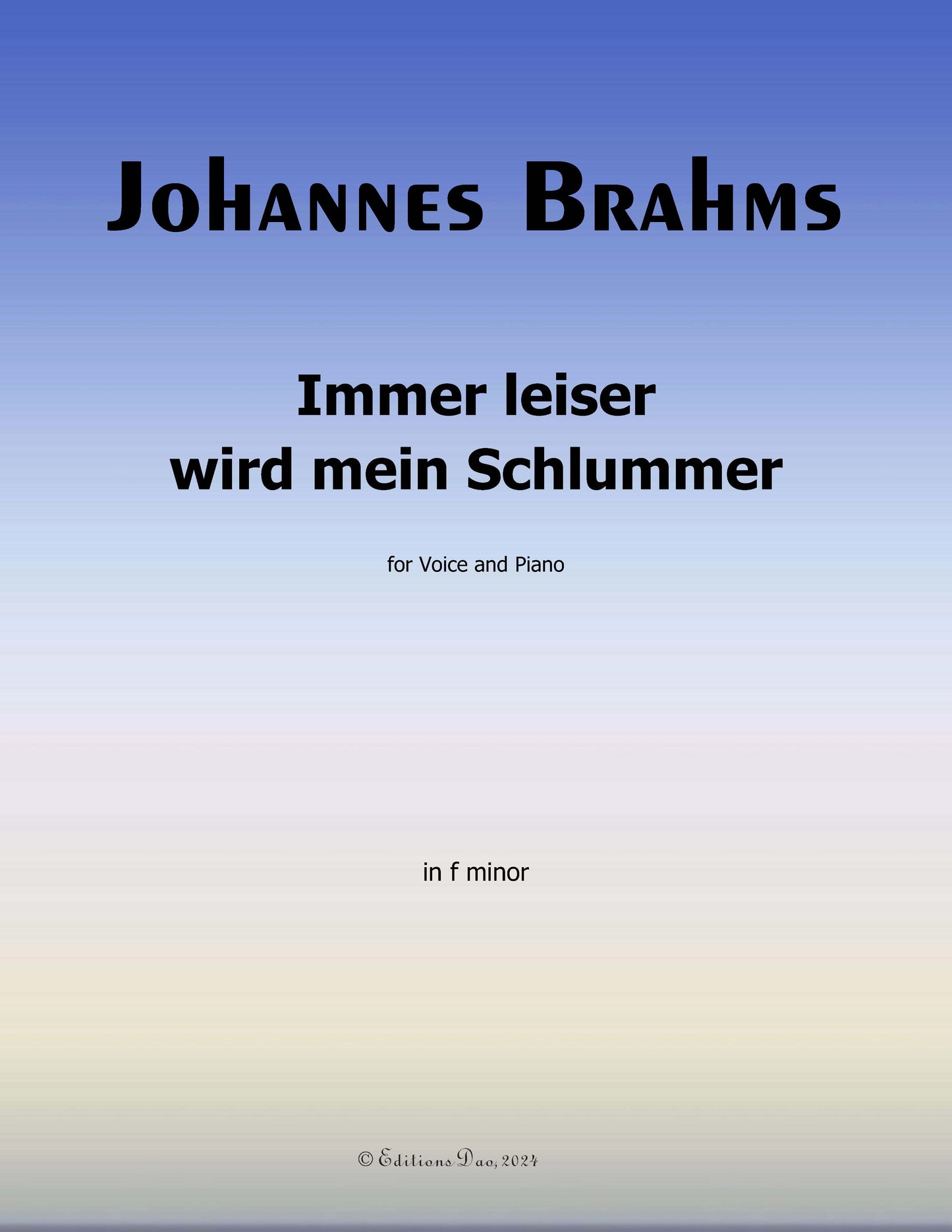 Immer leiser wird mein Schlummer,by Brahms