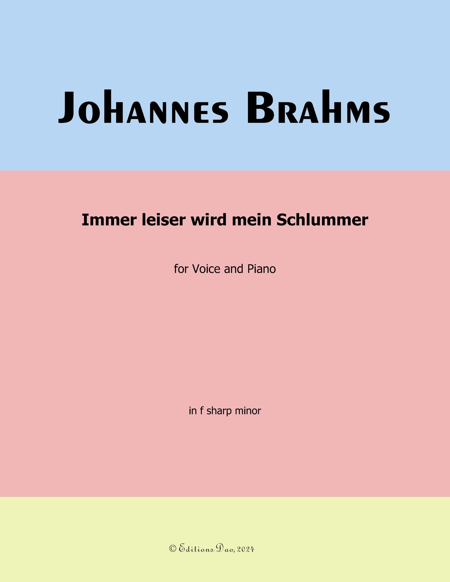 Immer leiser wird mein Schlummer,by Brahms