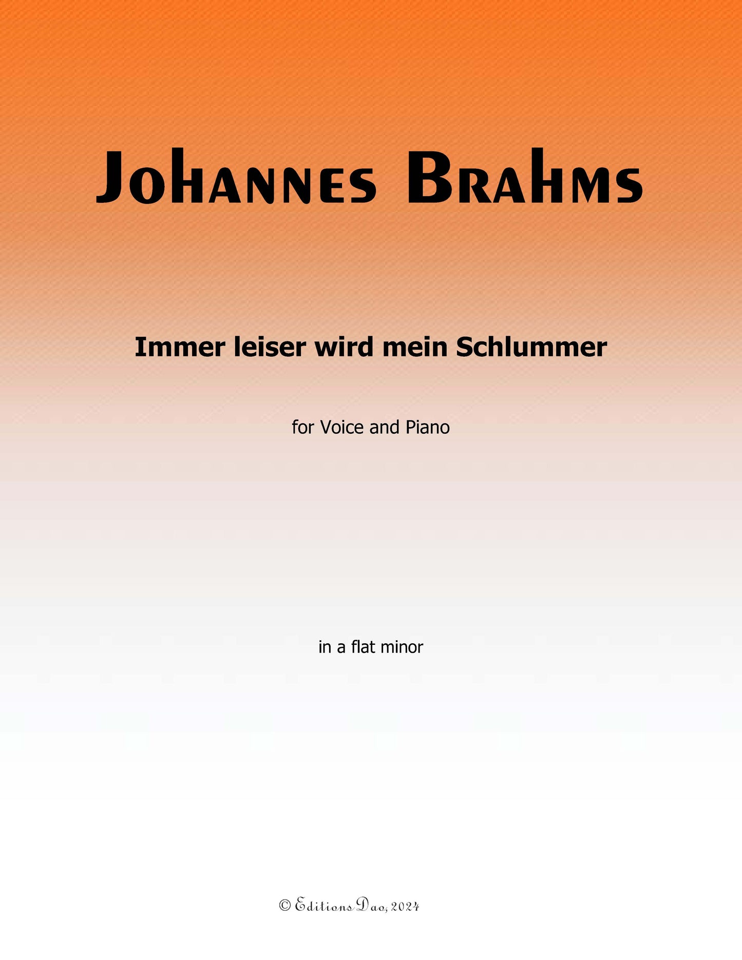 Immer leiser wird mein Schlummer,by Brahms