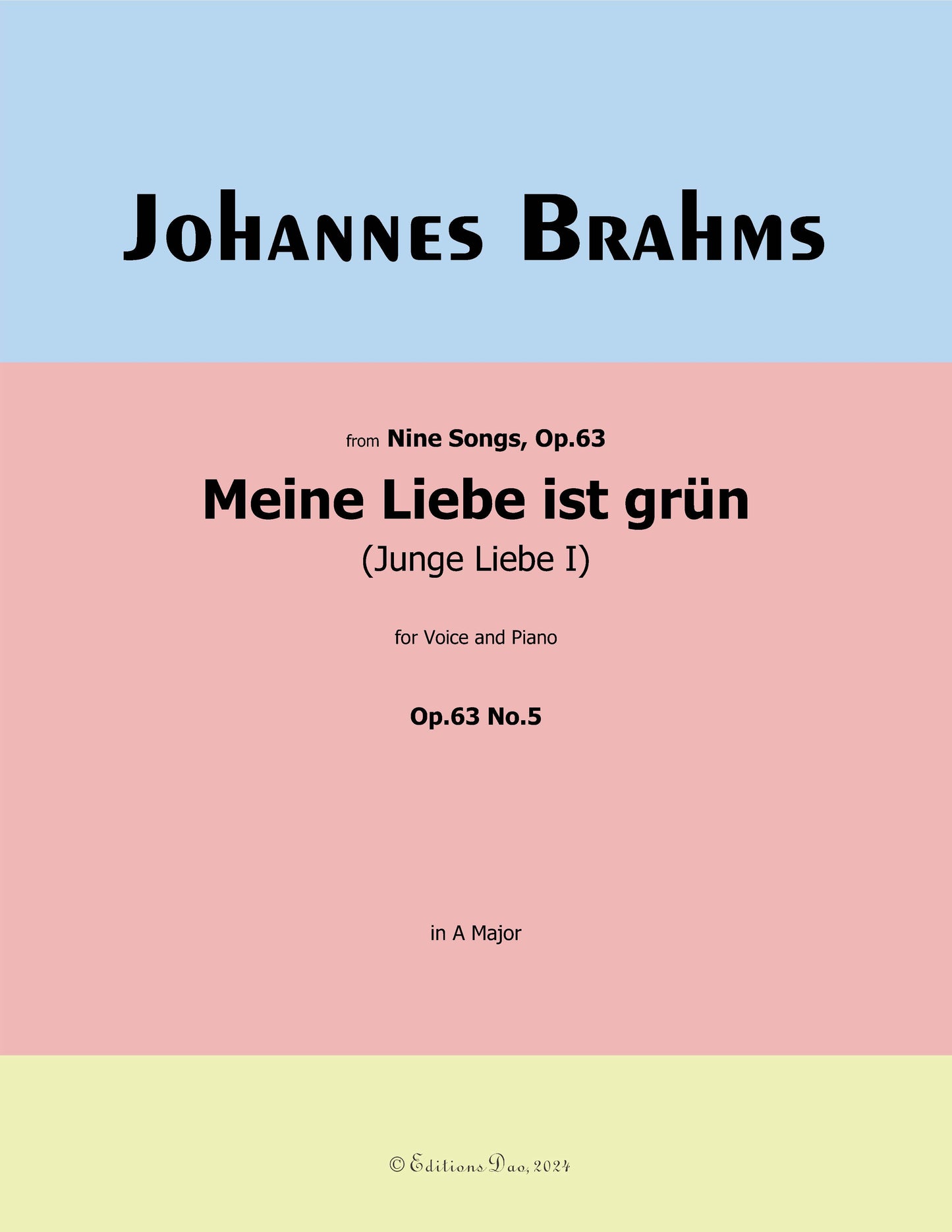 Meine Liebe ist grun,by Brahms