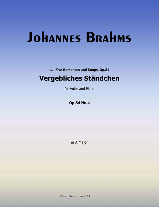 Vergebliches Standchen,by Brahms