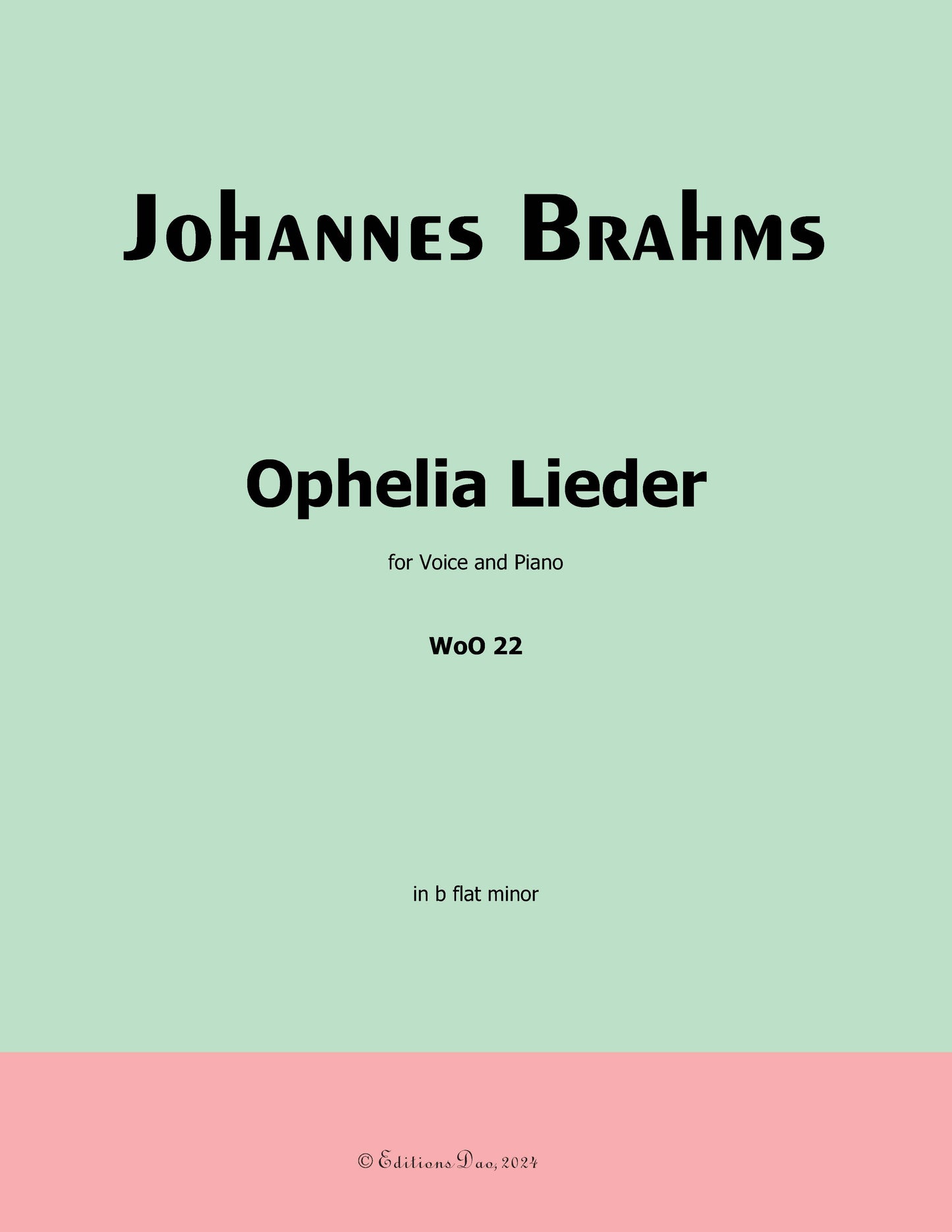 Ophelia Lieder, by Brahms