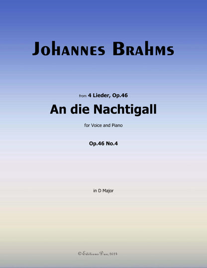 An die Nachtigall by Brahms 