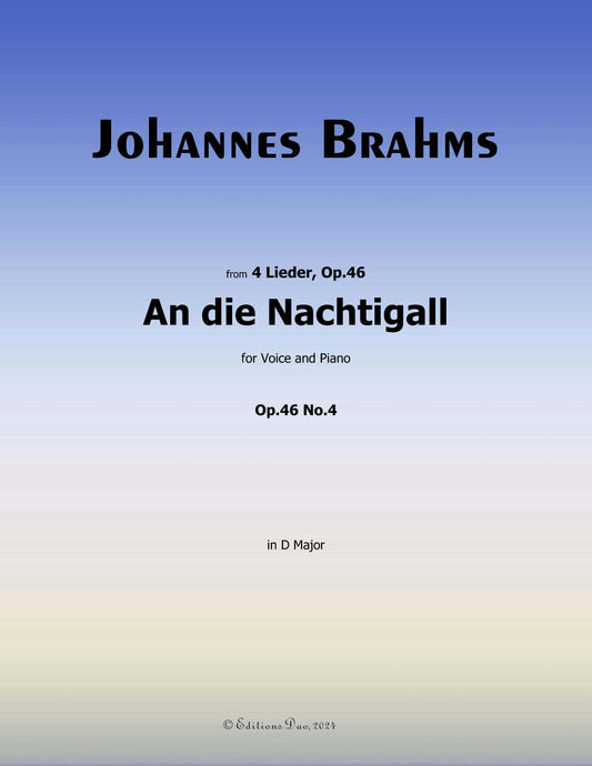 An die Nachtigall by Brahms 