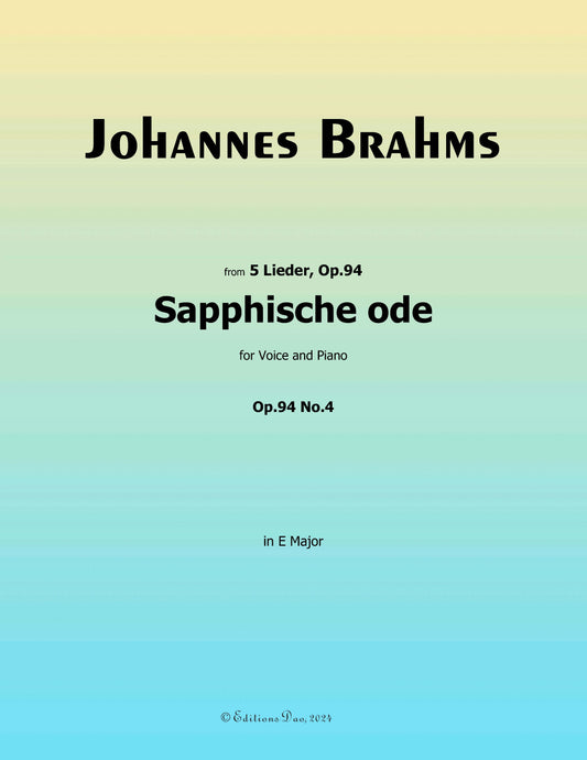 Sapphische ode,by Brahms