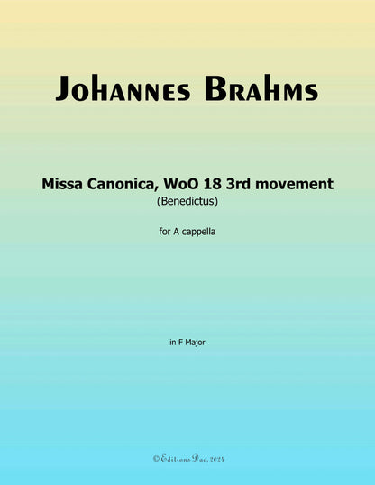 Missa Canonica,by Brahms