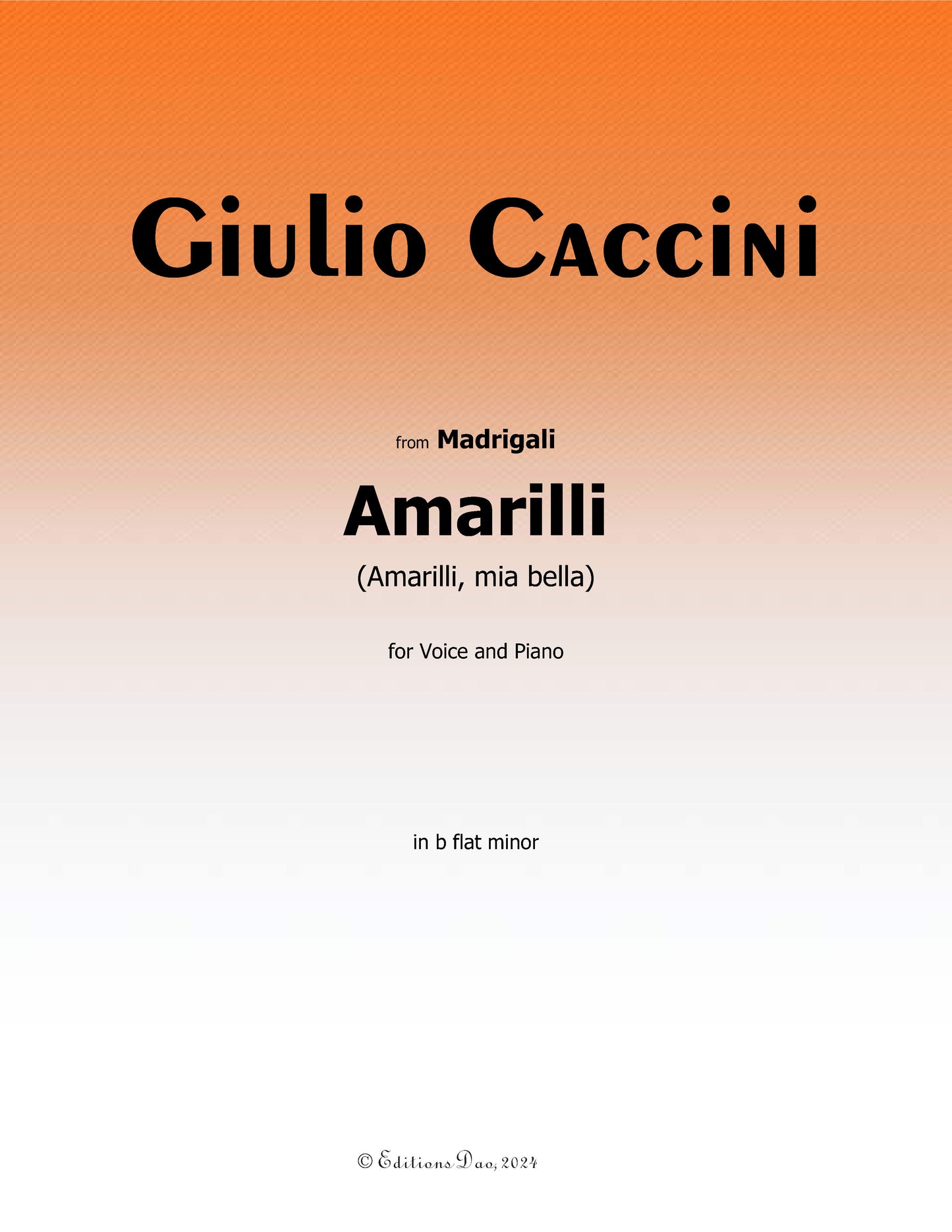 Amarilli by G. Caccini 