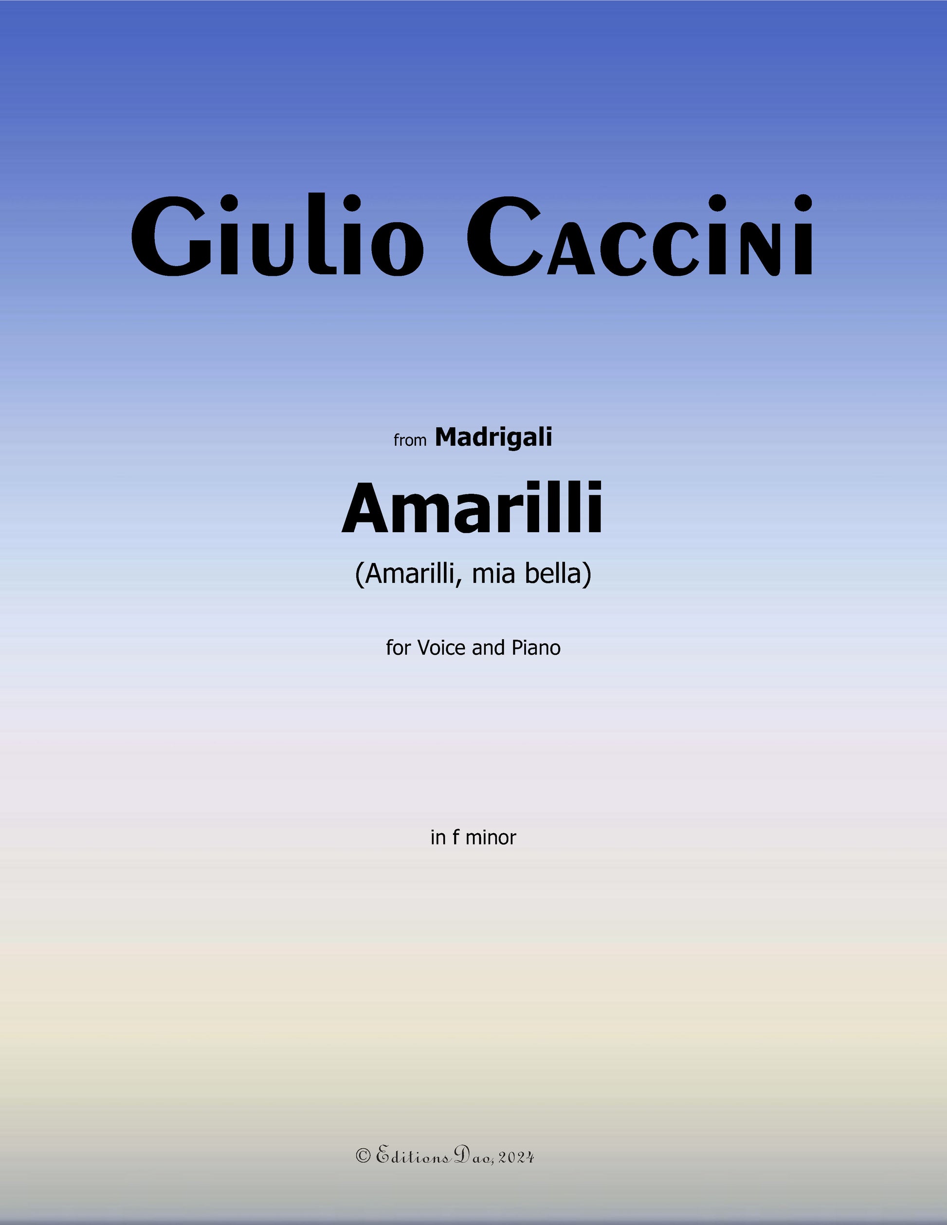 Amarilli by G. Caccini 