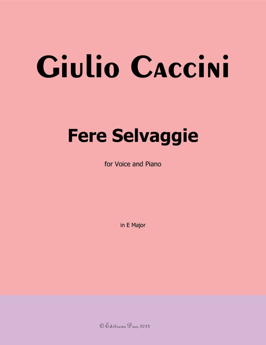 Fere Selvaggie, by G. Caccini