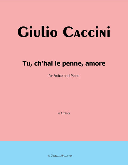 Tu, ch'hai le penne, Amore, by G. Caccini