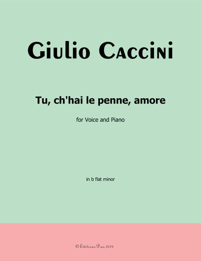 Tu, ch'hai le penne, Amore, by G. Caccini