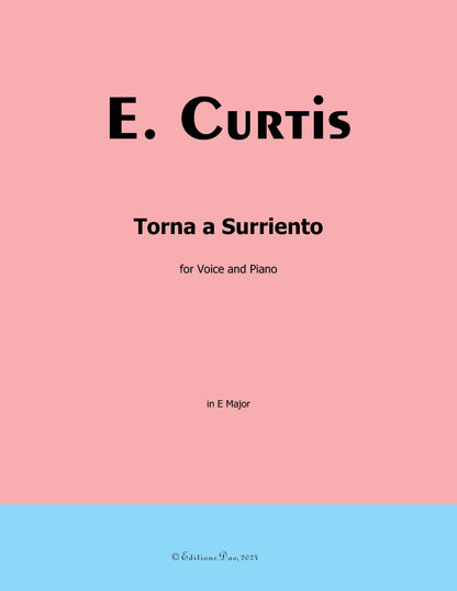 Torna a Surriento, by De Curtis