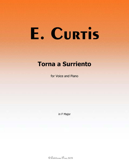 Torna a Surriento, by De Curtis