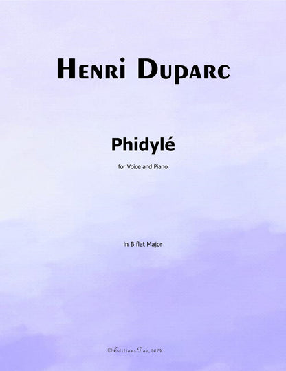 Phidyle, by Duparc