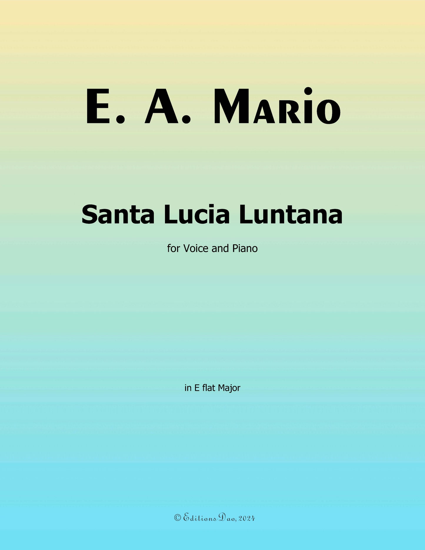 Santa Lucia Luntana, by E. A. Mario