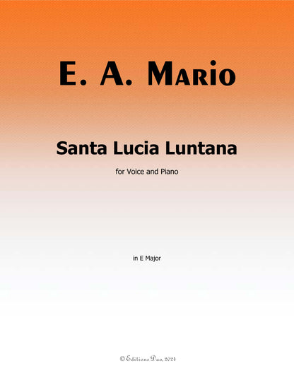 Santa Lucia Luntana, by E. A. Mario