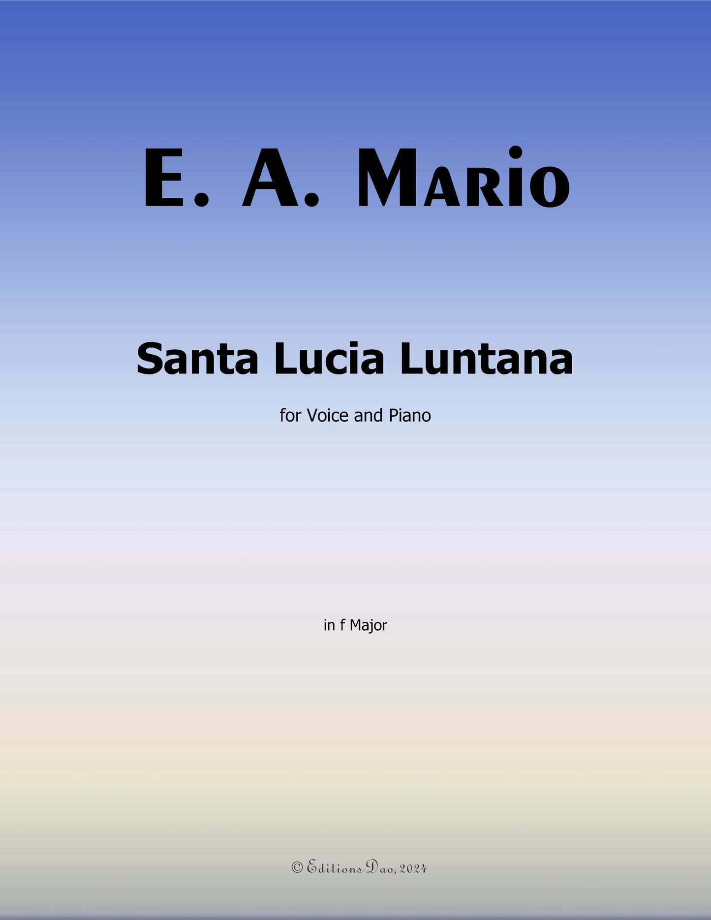 Santa Lucia Luntana, by E. A. Mario